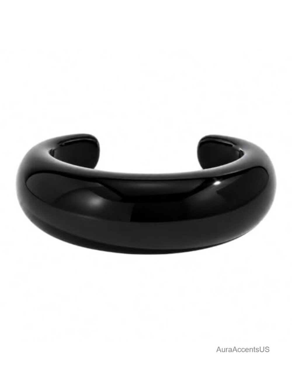 Chunky Glossy Resin Open Cuff Bracelet Minimalist Statement Jewelry